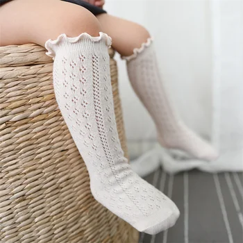 1-3Years 2022 Yaz Bebek Kızlar Çorap Kız Çocuk İçin İnce Pamuk Çorap Örgü Moda Bebek Aksesuarları Bir Boyutu Bebek Lawadka 
