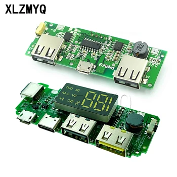 18650 Lityum pil şarj cihazı Kurulu LED çift USB 5V 2.4 A Mikro/Tip-C USB Mobil Güç 18650 Şarj Modülü Devre Koruması
