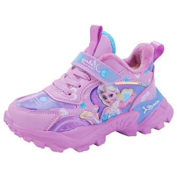 Disney Kız spor ayakkabı çocuk İlkbahar ve Sonbahar 4-12 Yaşında Kızlar Prenses koşu ayakkabıları Sofya İlk ve Elsa