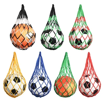 Futbol Net Çanta Naylon saklama çantası Tek Top Taşıyıcı Taşınabilir Ekipman Açık Spor Topu Organizasyon Çantası