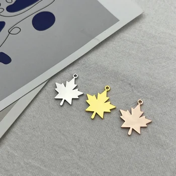 Ins Kore Akçaağaç Yaprağı Bayan Kolye 5 adet Küçük Taze Moda Yaprak Paslanmaz Çelik Kolye Göndermek Hatıra doğum günü hediyesi Yeni