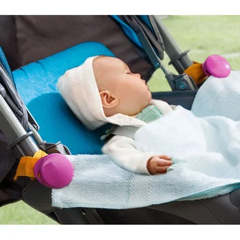 JJOVCE Bebek Arabası Klip Kelepçe Bebek Battaniye ABS Anti Tipi Klipler Akıllı Aksesuarları için Bebek Oyun Parkı Buggy Cirb içinde şeker renk