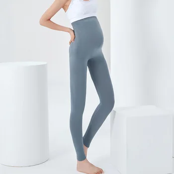 Traceless hamile pantolonu Büyük rahat karın destek pantolonu yüksek elastik karın desteği Barbie pantolon Gebelik tayt