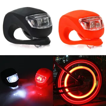 Yüksek kalite Profesyonel 2 lazer Bisiklet LED Flaş Bisiklet Bisiklet Başkanı ön Arka Tekerlek uyarı ışığı siyah ve kırmızı