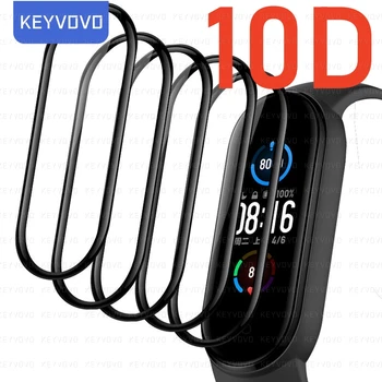 10D Koruyucu Cam Xiaomi Mi Band için 6 5 4 Ekran Koruyucu için Miband 6 5 4 Akıllı Watchband 4 band5 Yumuşak Film 1/2/3/5 ADET