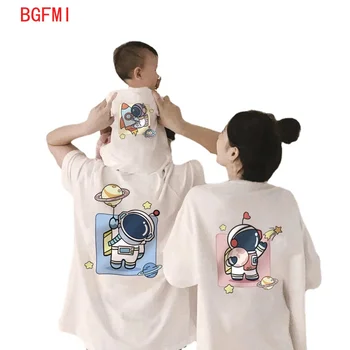 2 - 12y Yaz Ebeveyn-çocuk T-Shirt Rahat çocuk giyim Aile eşleştirme Kıyafetler Eğlence Kısa Kollu Üst Bak çocuk giysileri