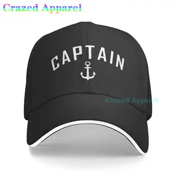 Kaptan Deniz Alıntı beyzbol şapkası, Unisex Ayarlanabilir Yıkanmış Pamuklu Denim Kap Erkekler ve Kadınlar için Gri