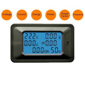Multimetre Ampermetre Voltmetre Wattmetre 6 in 1 AC 20A 100A LCD dijital ekran Gerilim KWH Metre Akım Paneli Dedektörü 110V 220V