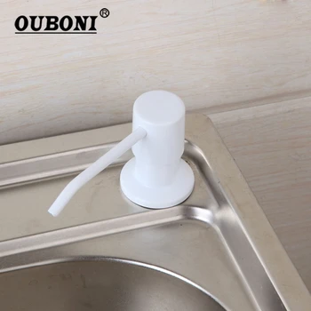 OUBONI ABS Beyaz Sabunluk Mutfak Banyo lavabo musluğu duş şampuanı Losyon Yeni Sıvı Sabunluk