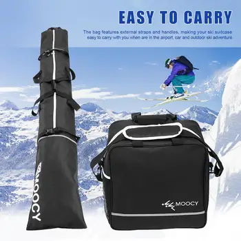 Snowboard Ve bot çantası Büyük Kapasiteli Depolama Botları Giyim Yerleştirilen Kayak Sırt Çantası Combo Yastıklı Su Geçirmez Kayak Seyahat Çantaları